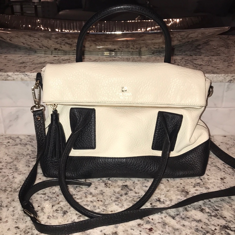 Kate Spade White and Black Shoulder Bag